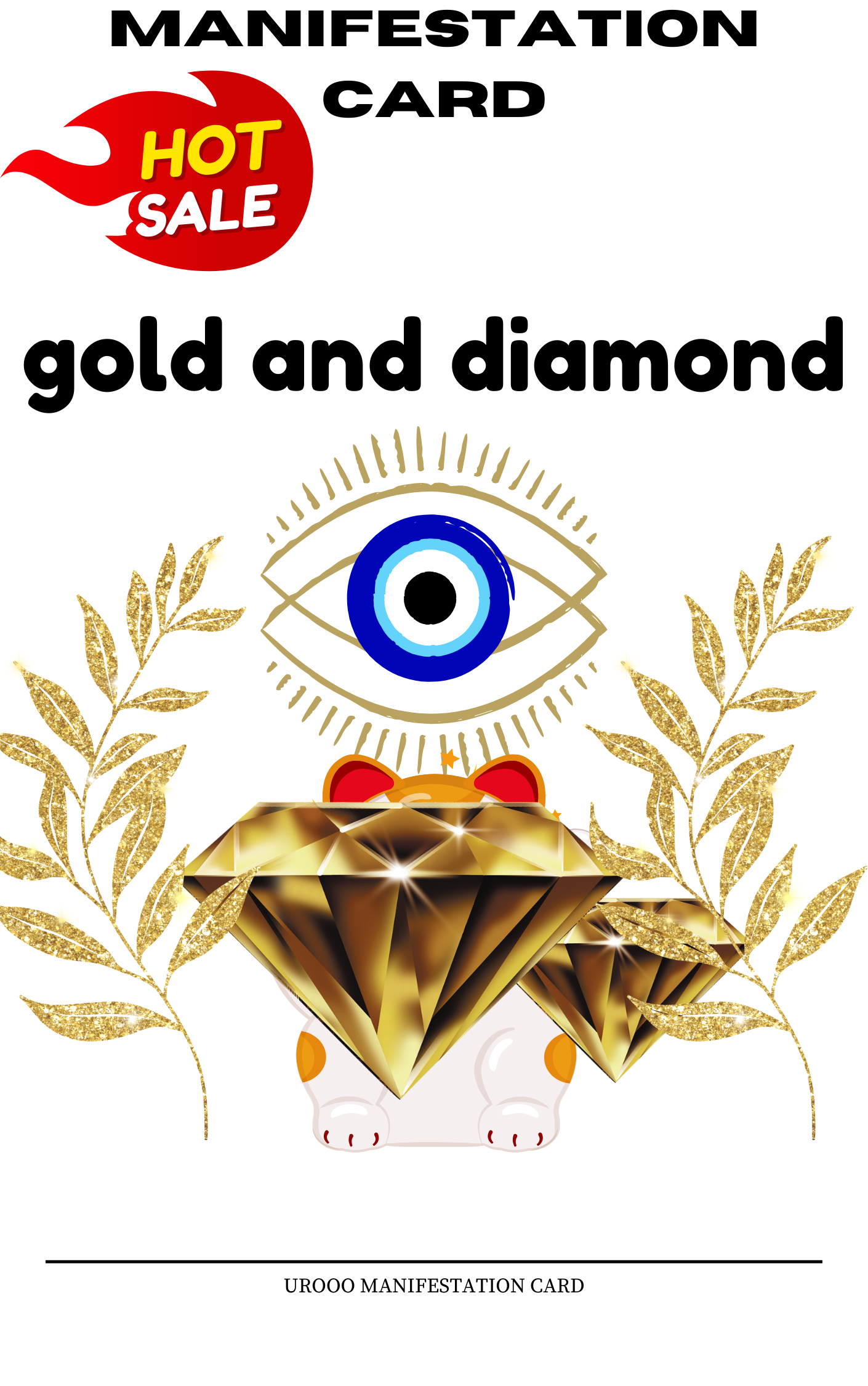 Gold and Diamond Manifestation Card
