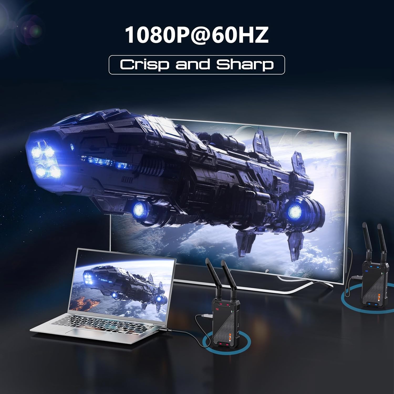 1080P No Battery Slot 1312ft  Wireless HDMI Transmitter and Receiver