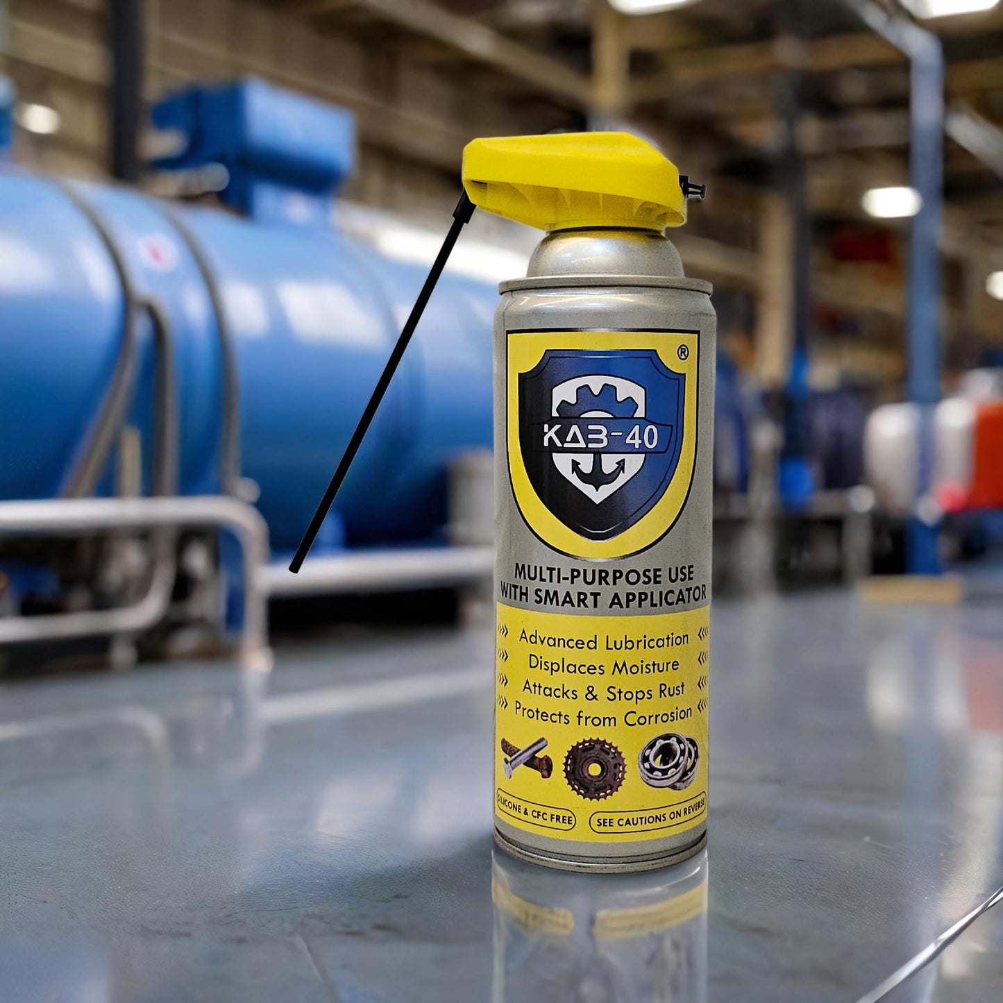 KAB-40, Multipurpose Spray With 3 Way Smart Applicator, Includes High Quality Microfiber Cloth + KAB PURE 100 Hand Cleaner Gel 50g, 400ml Rust Remover, Lubricant, Stain Remover, Chimney Cleaner, Auto maintenance, Degreaser, Chain Cleaner & Chain Lube