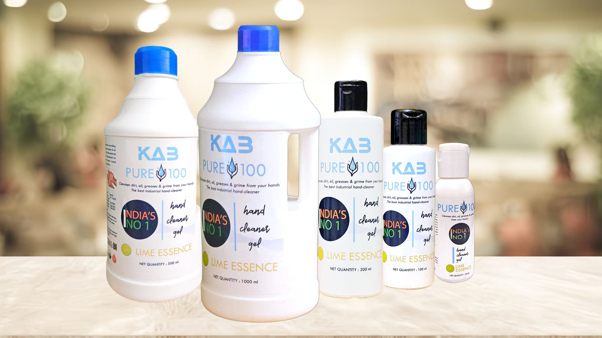 KAB Pure 100 Hand Cleaner Gel (1000ml)