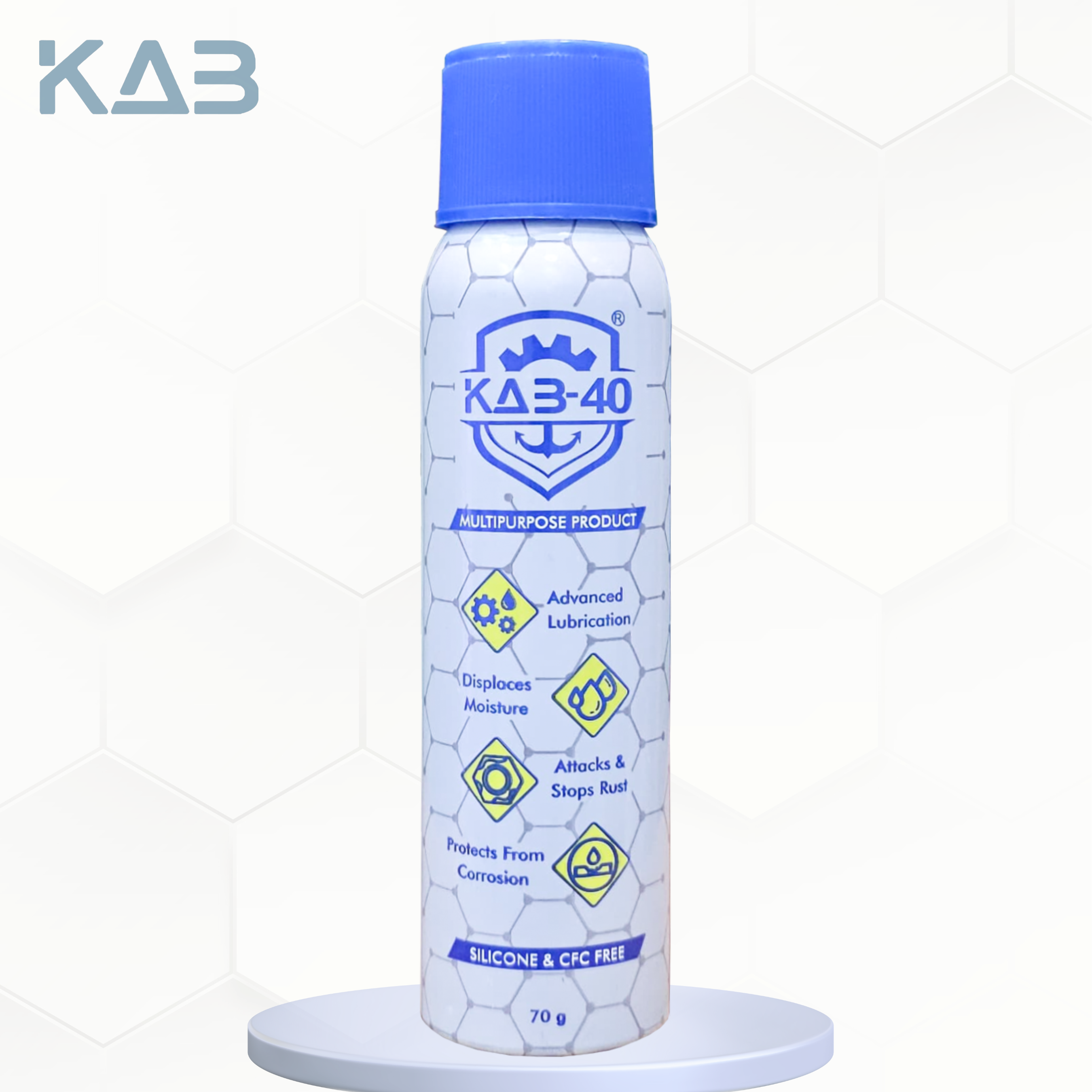 KAB-40, With Advanced QUICK REACT Formula, 70g Rust Remover, Lubricant, Degreaser, General Maintenance Spray, Stain Remover, Chimney & Chain Cleaner
