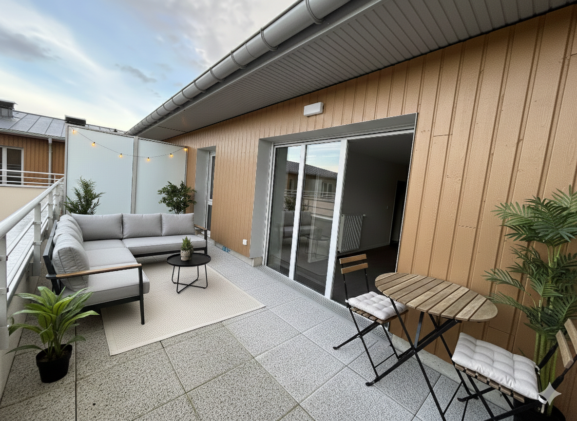 Appartement neuf à Déville-lès-Rouen : 3 chambres et grande terrasse