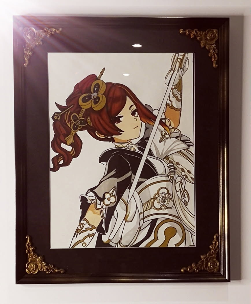 Tableau encadré d’art manga