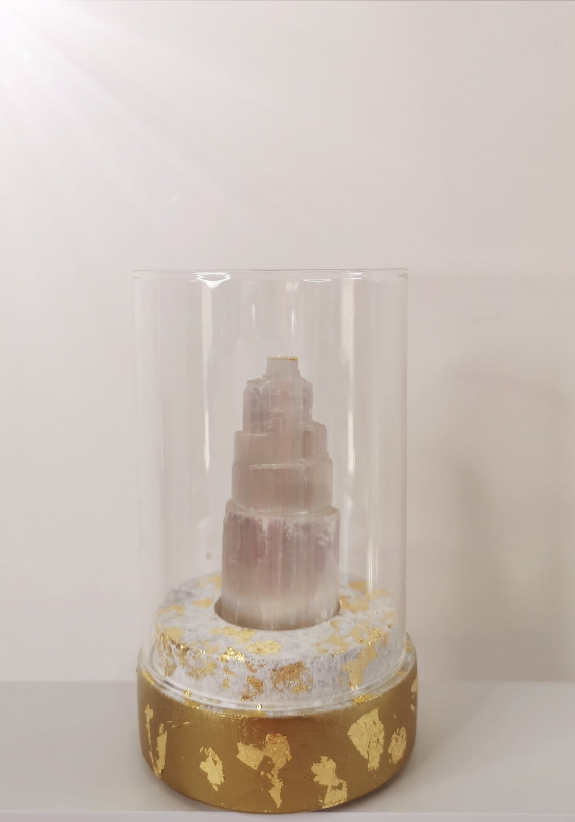 Tour de sélénite décorative