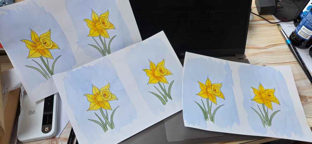 Bold bright Daffodil Original Painting