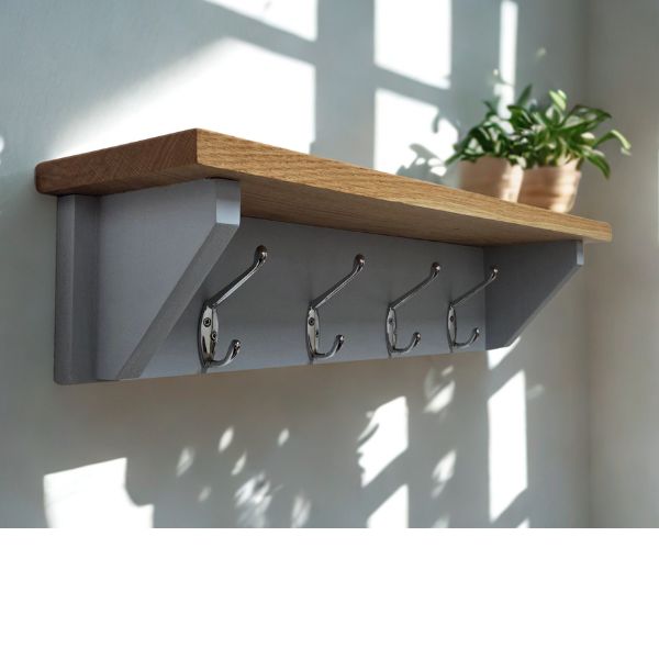 Wooden Wall-Mounted Coat Rack