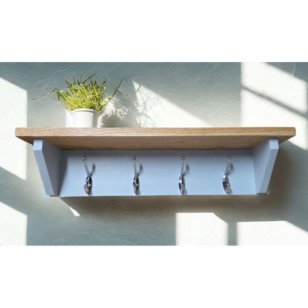 Wooden Wall-Mounted Coat Rack