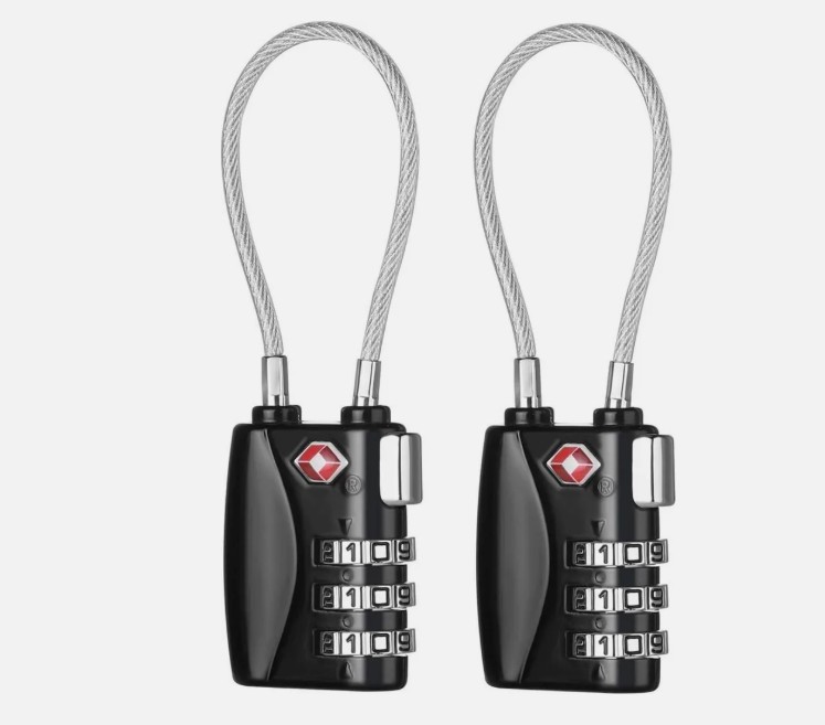 2 Cadenas TSA Valise Avion, Serrures à Bagages à Combinaison 3 Chiffres