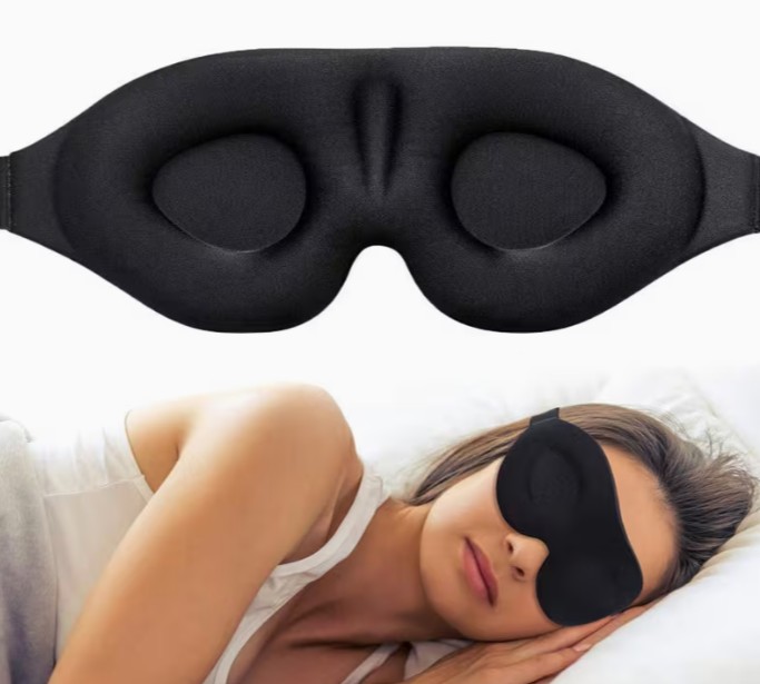 Masque de voyage avec bouchons d'oreilles noir
