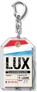 Porte clés clefs Boarding Pass Luxembourg 