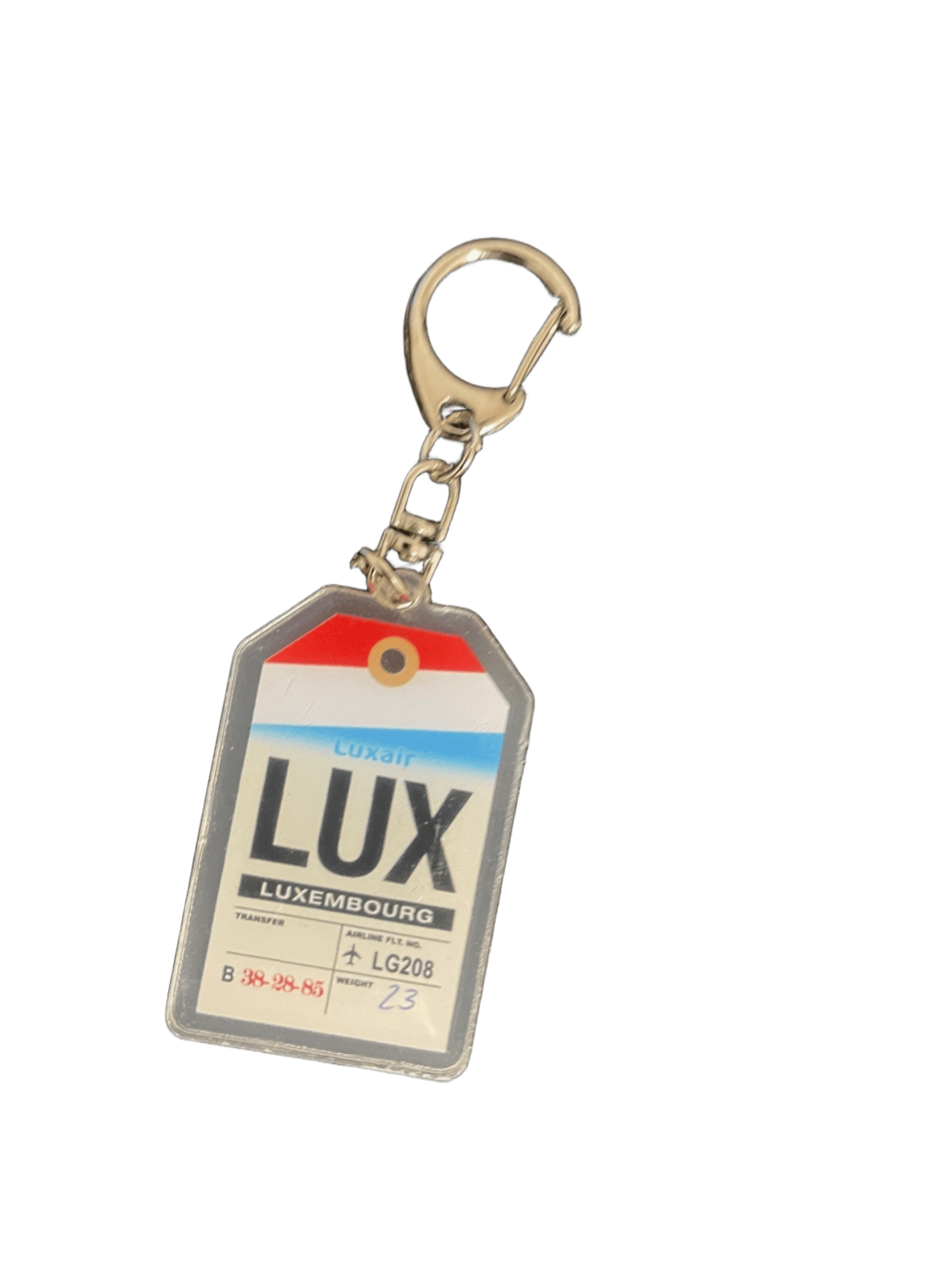 Porte clés clefs Boarding Pass Luxembourg 