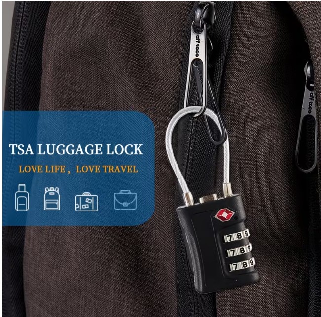 2 Cadenas TSA Valise Avion, Serrures à Bagages à Combinaison 3 Chiffres