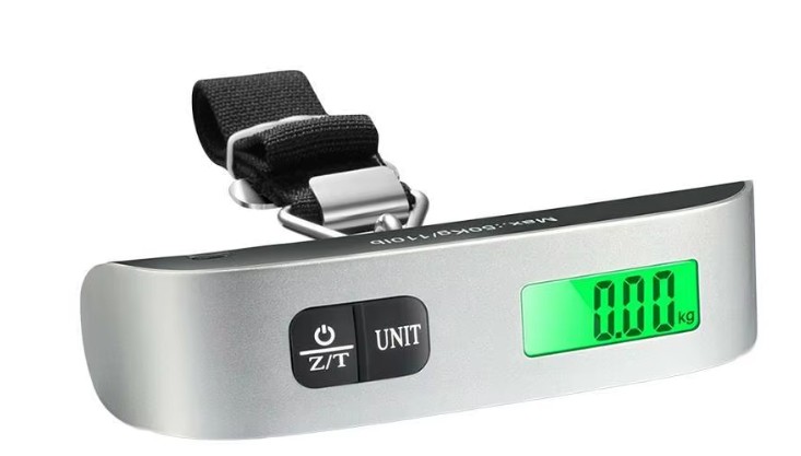 Balance à bagages de voyage numérique portative-0,110 lb/50 kg avec écran LCD