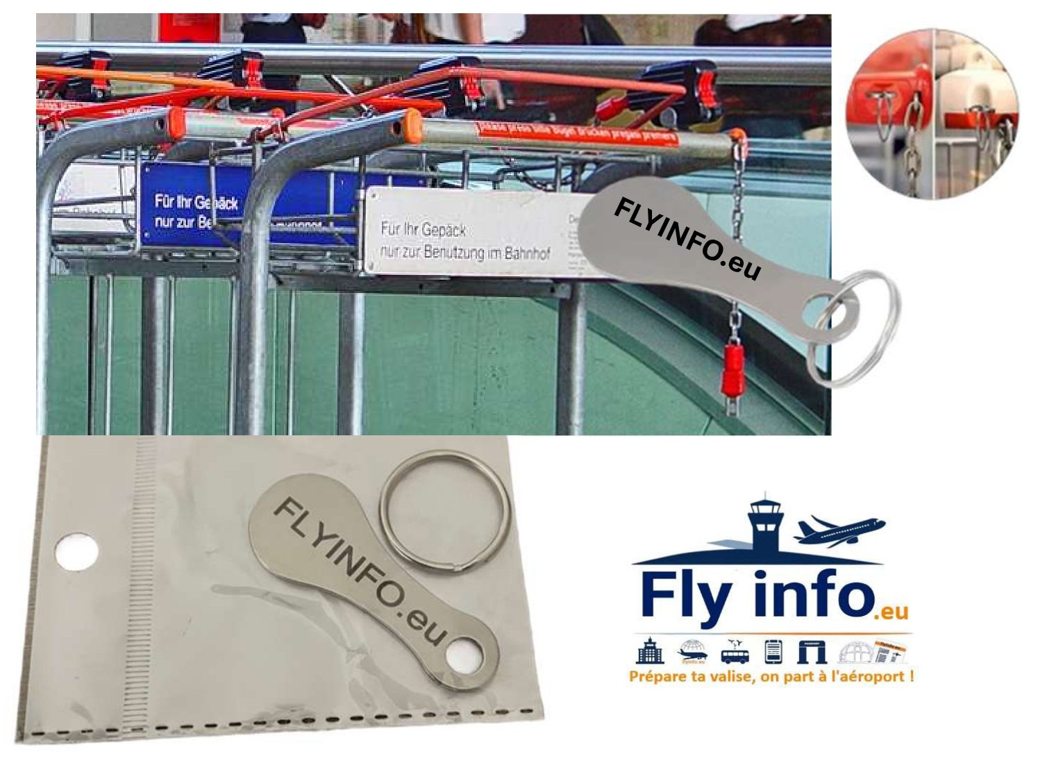 2 jetons de caddie en métal