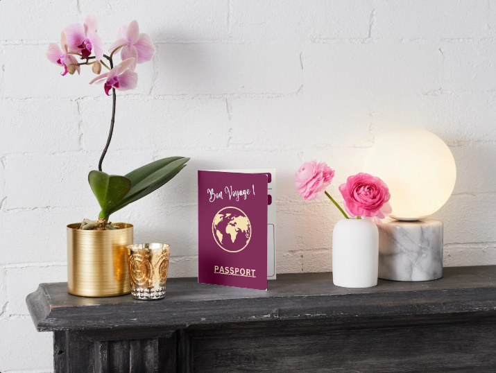 Carte à gratter "Prépare ton passport, on part à l'aéroport !