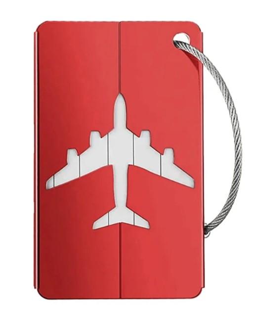 3 Étiquettes de bagage de voyage en alliage d'aluminium