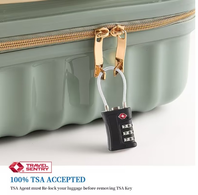 2 Cadenas TSA Valise Avion, Serrures à Bagages à Combinaison 3 Chiffres