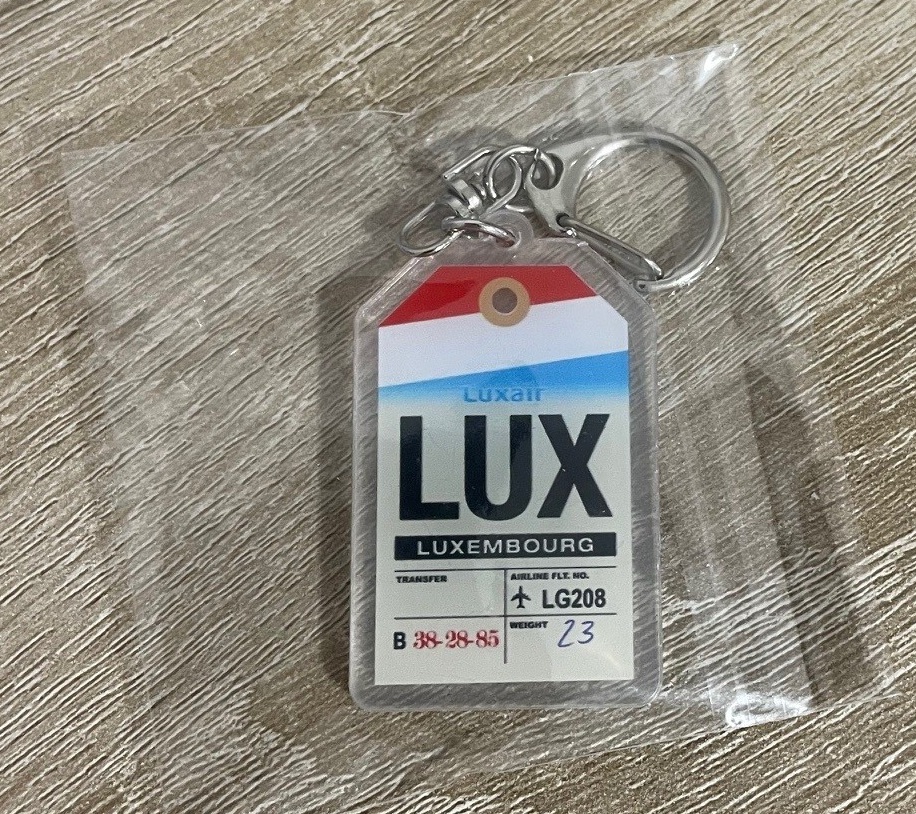 Porte clés clefs Boarding Pass Luxembourg 