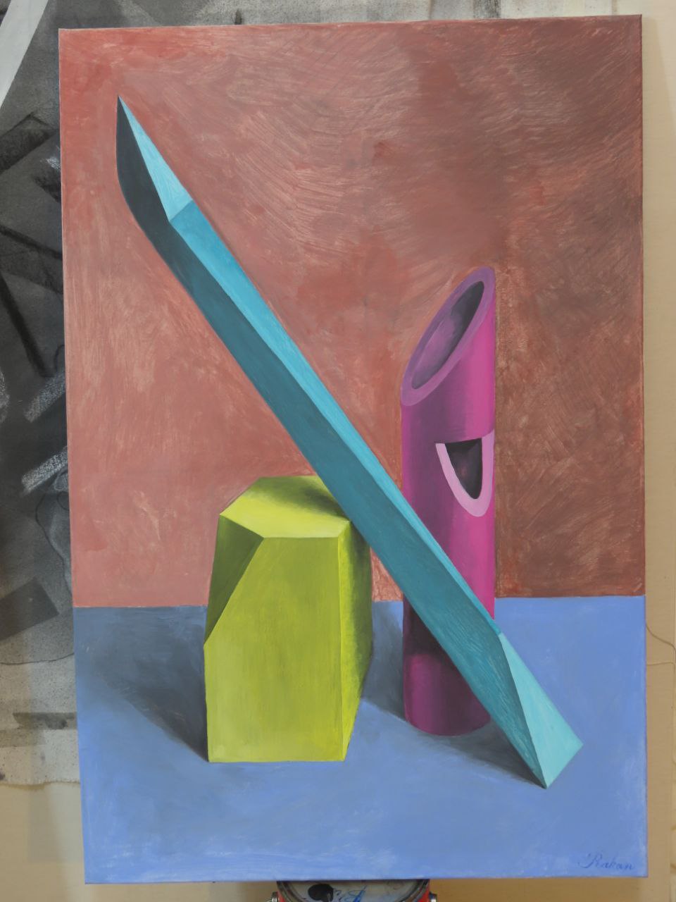 Mixed media on canvas