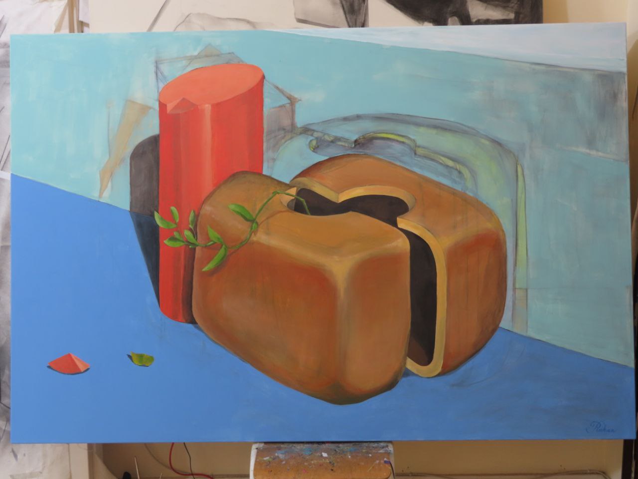 Mixed media on canvas