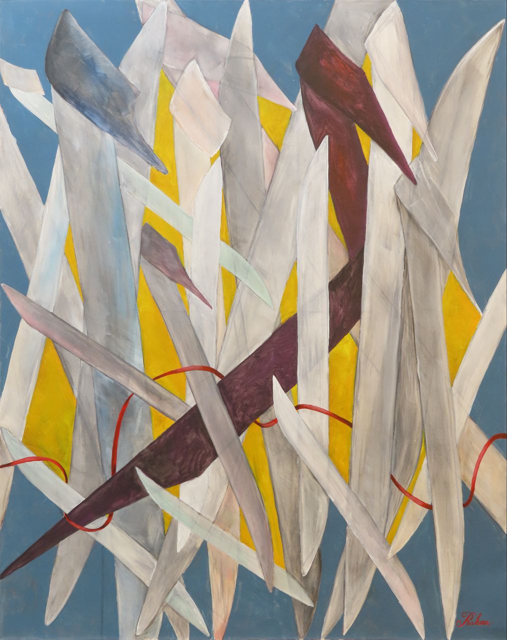 Mixed media on canvas