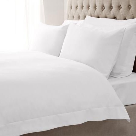 Ausa Hotel Quality Egyptian Cotton White Flat Bedsheet Soft & Durable Breathable, Easy-Care  Bedding