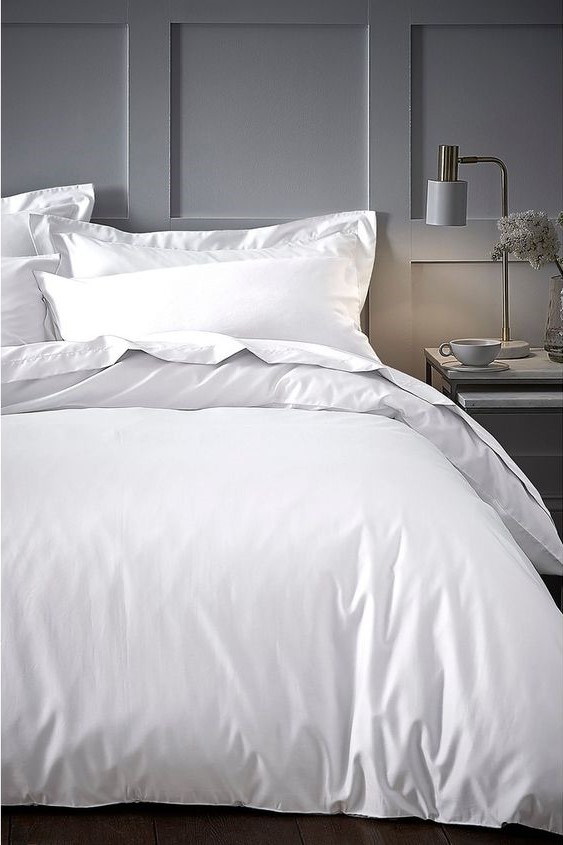 Ausa Hotel Quality Egyptian Cotton White Flat Bedsheet Soft & Durable Breathable, Easy-Care  Bedding