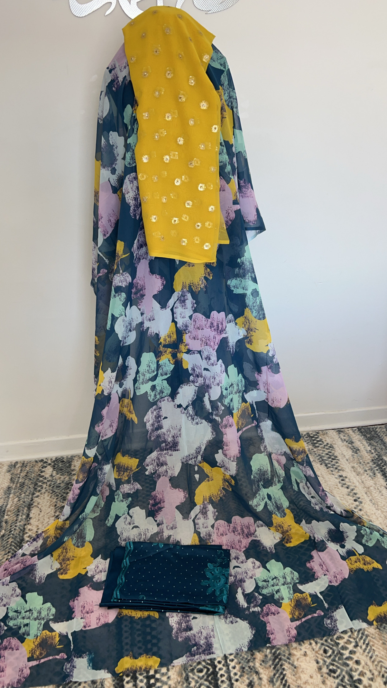 Yellow/Blue Navy Dirac Somali Brand New Set