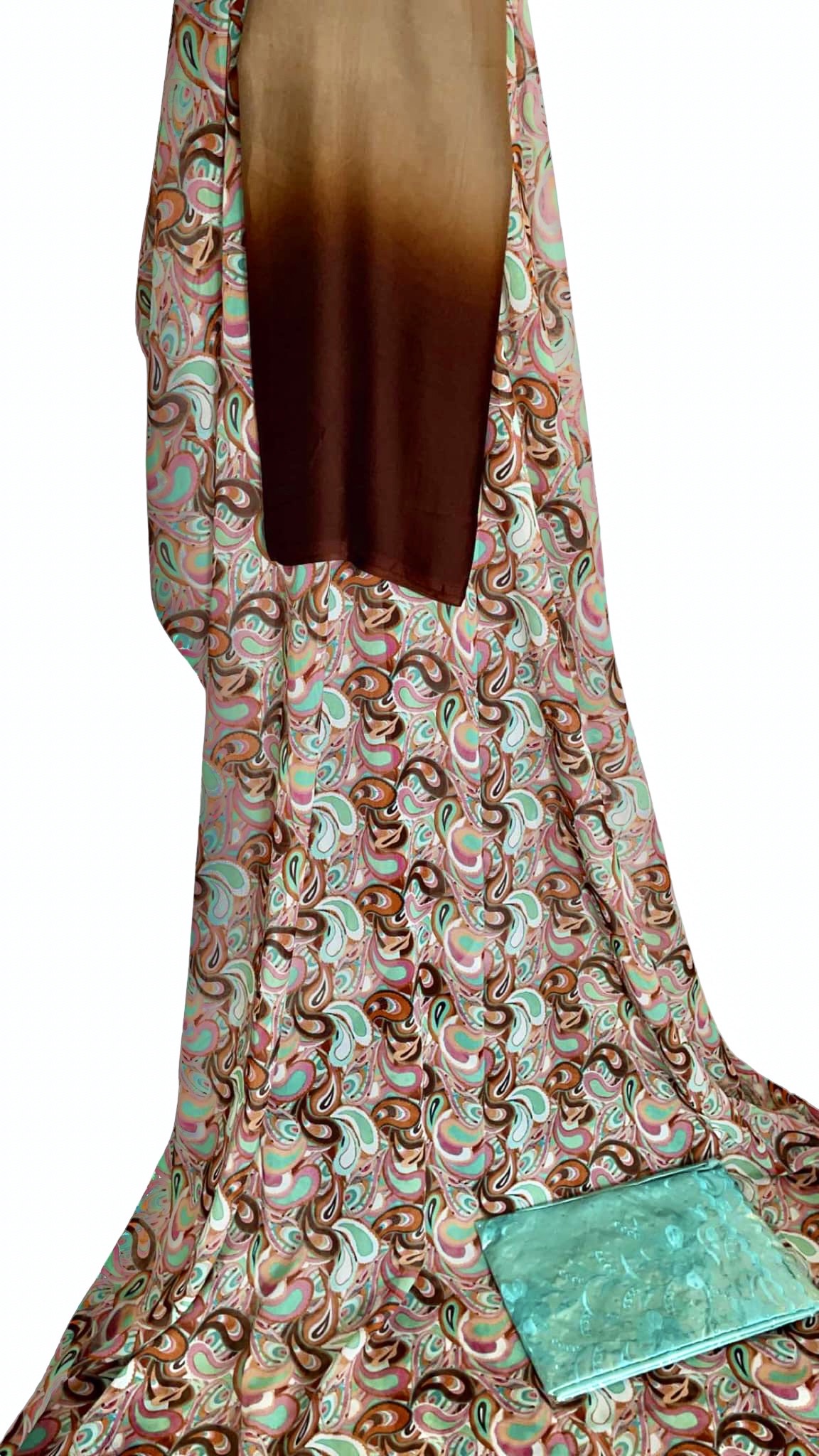 Brown/Turquoise Elegant Brand New Dirac Somali set
