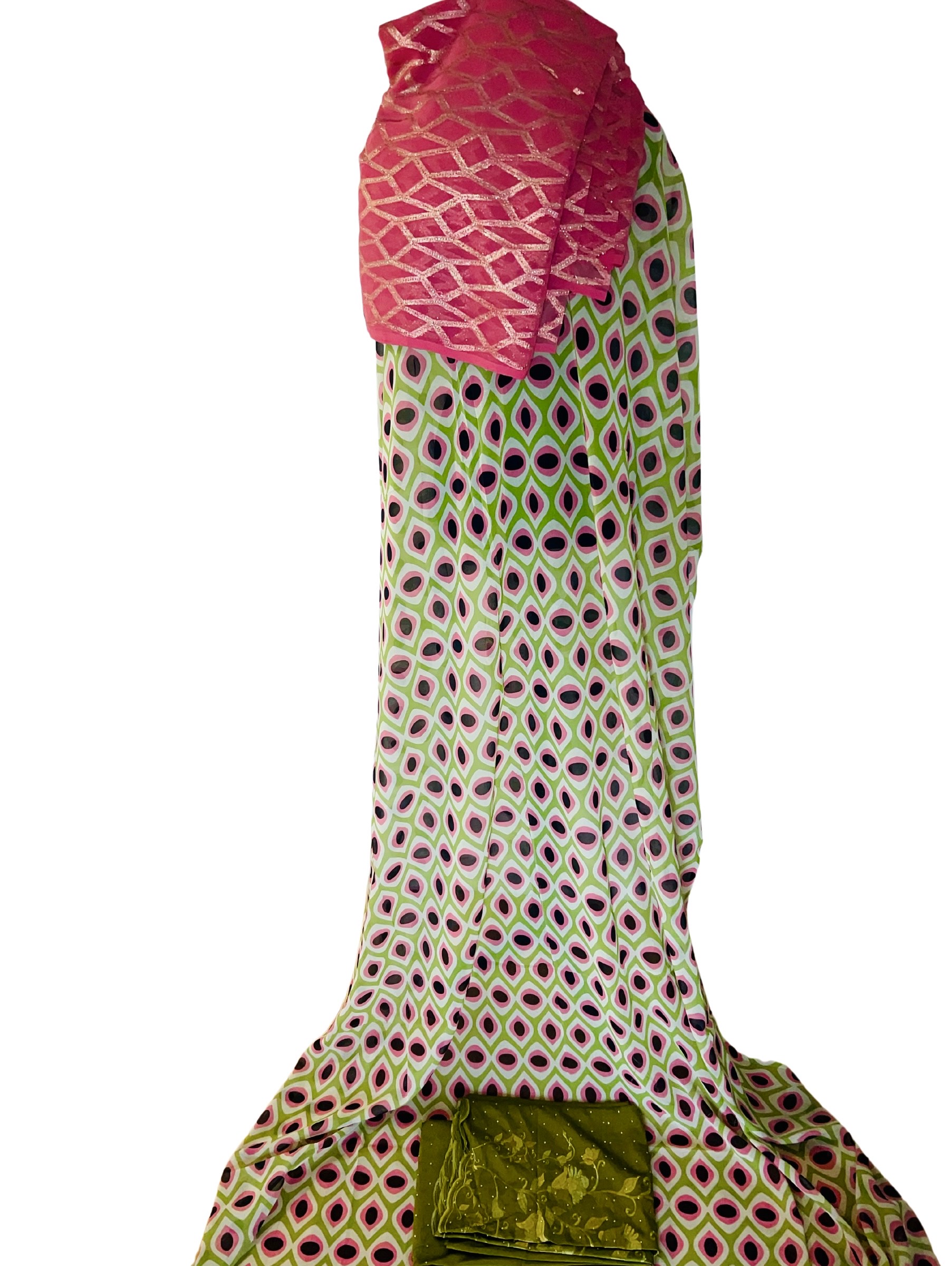 Silk pink/Olive Somali Full Bac Set