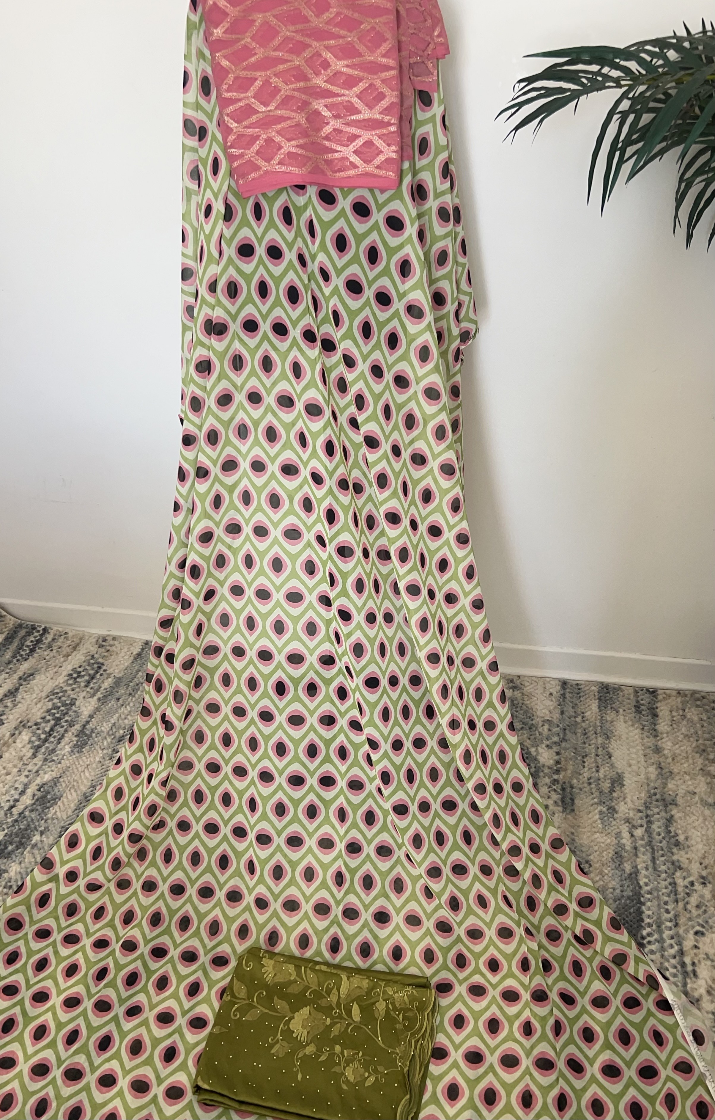 Silk pink/Olive Somali Full Bac Set