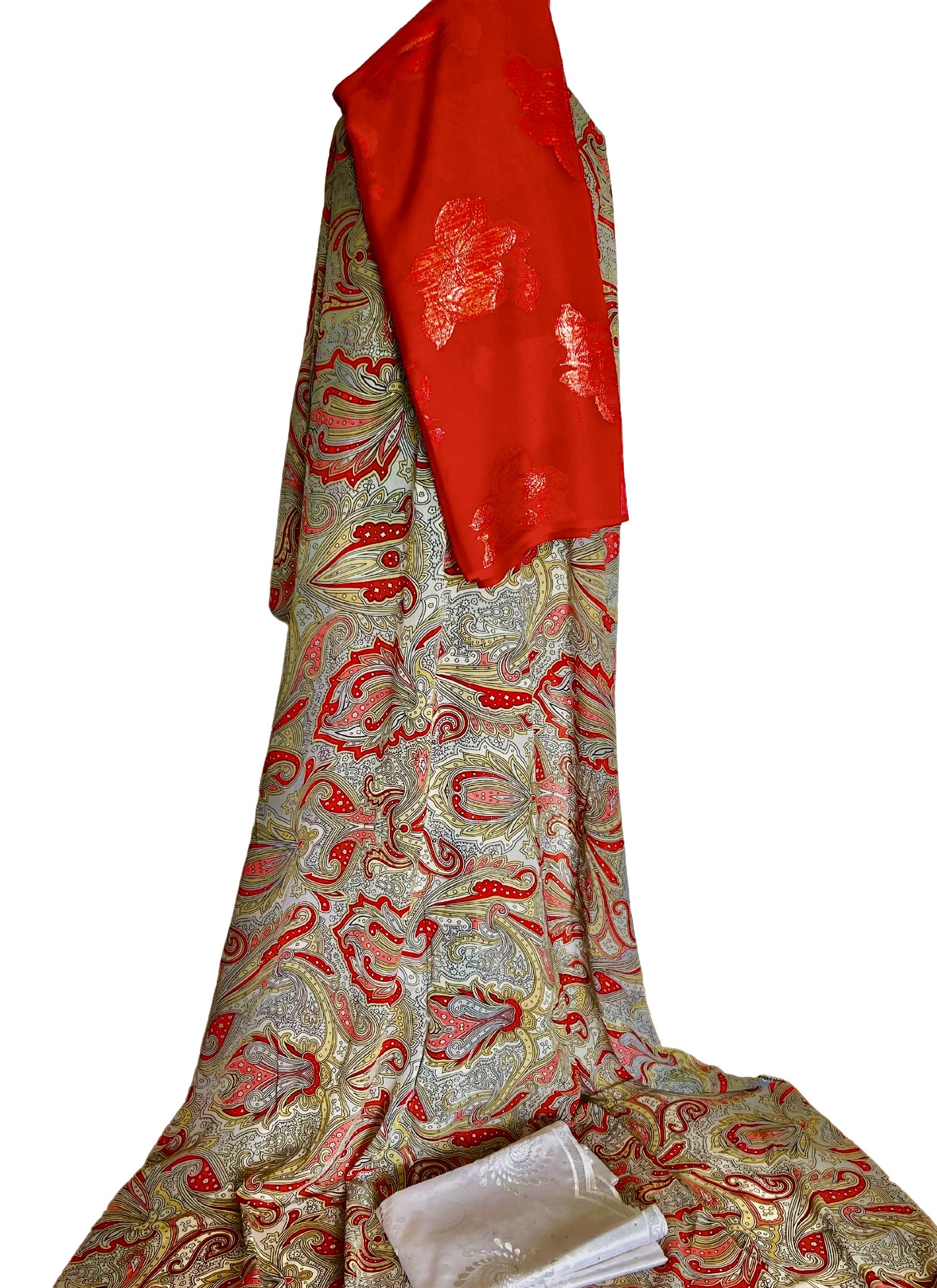 Silk Red/White Swiss Dirac somali