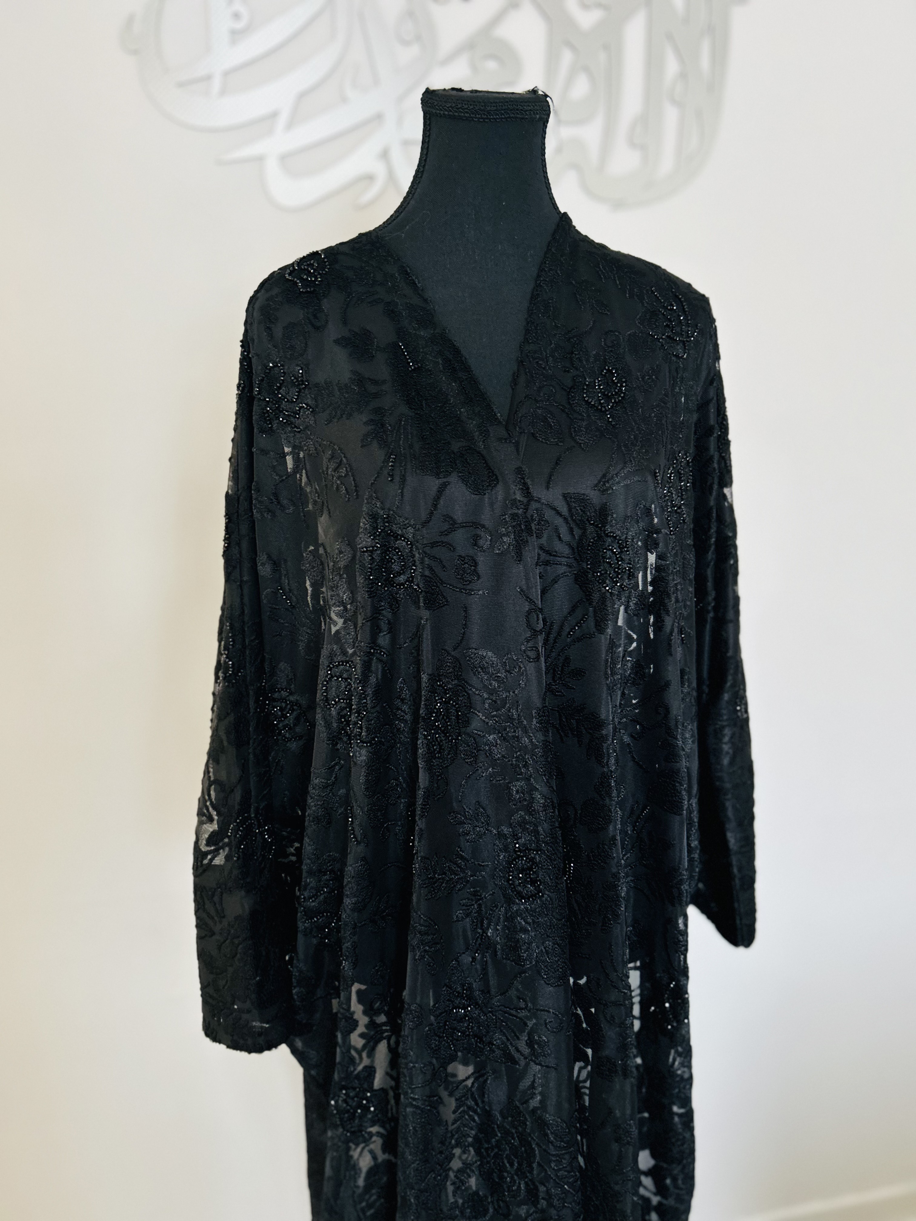 280 Dentelle Black Abaya