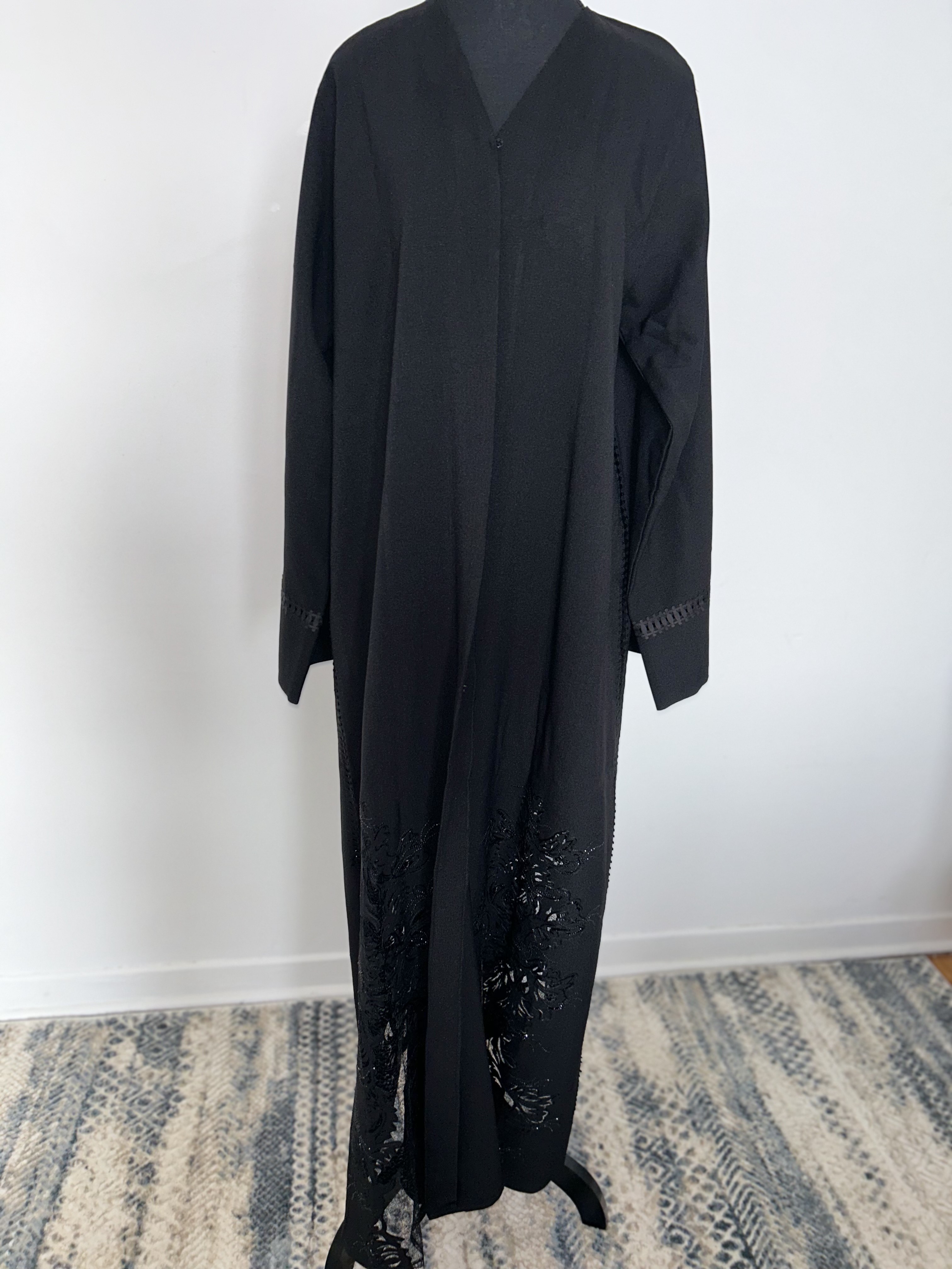 275 Black Long Abaya