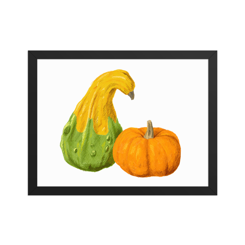 Fall Gourds (Framed Poster)