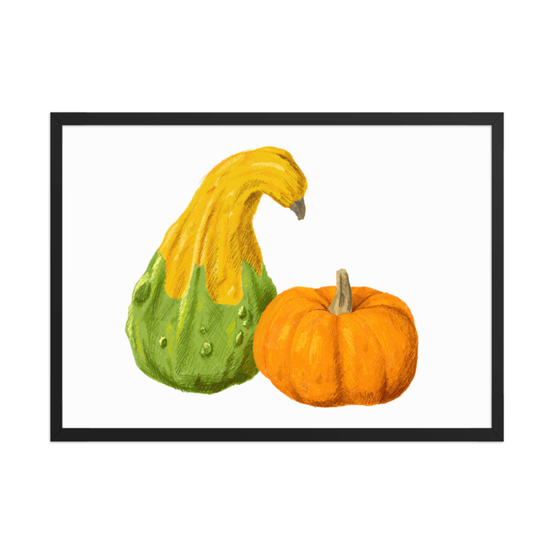 Fall Gourds (Framed Poster)