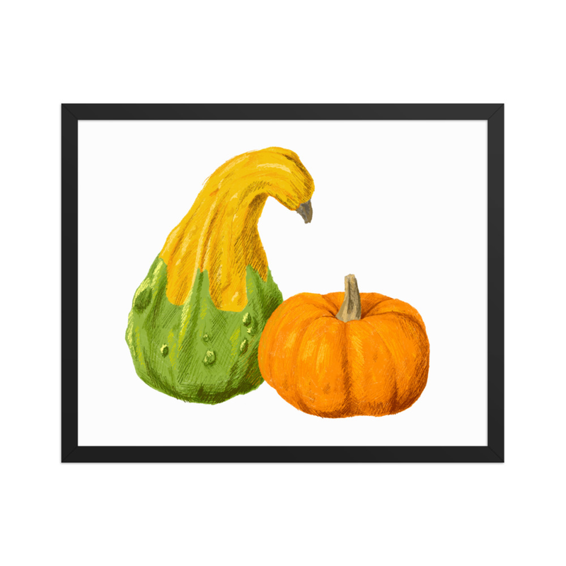 Fall Gourds (Framed Poster)