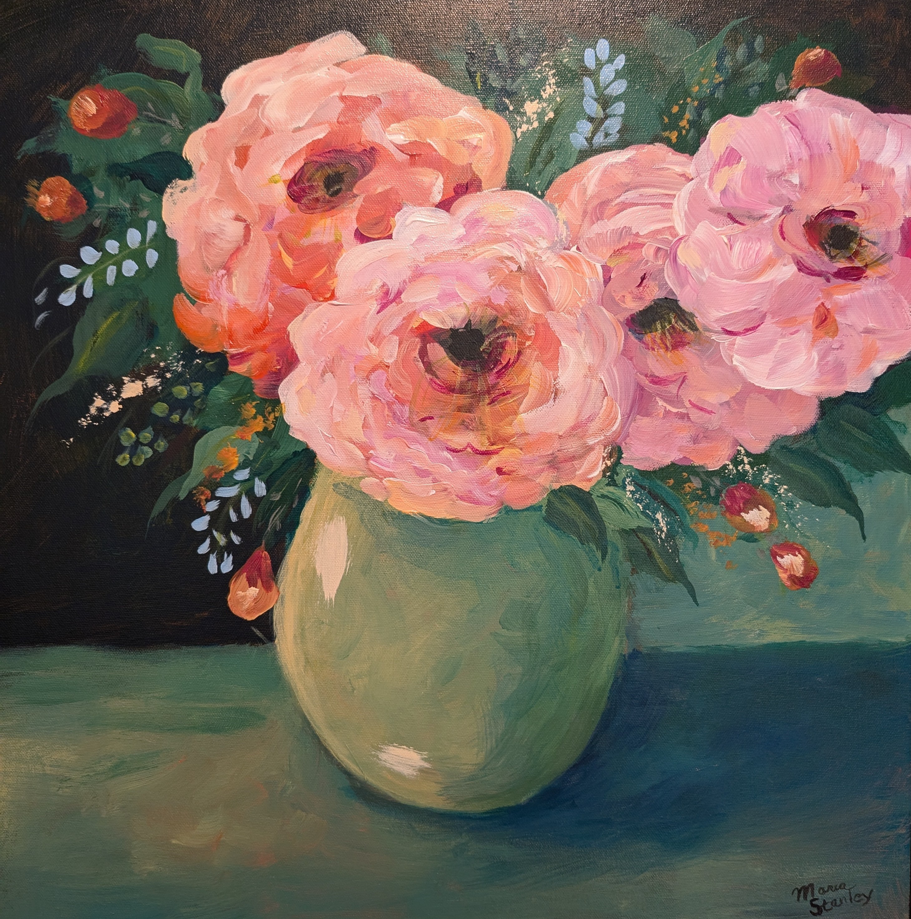 Four Peonies 