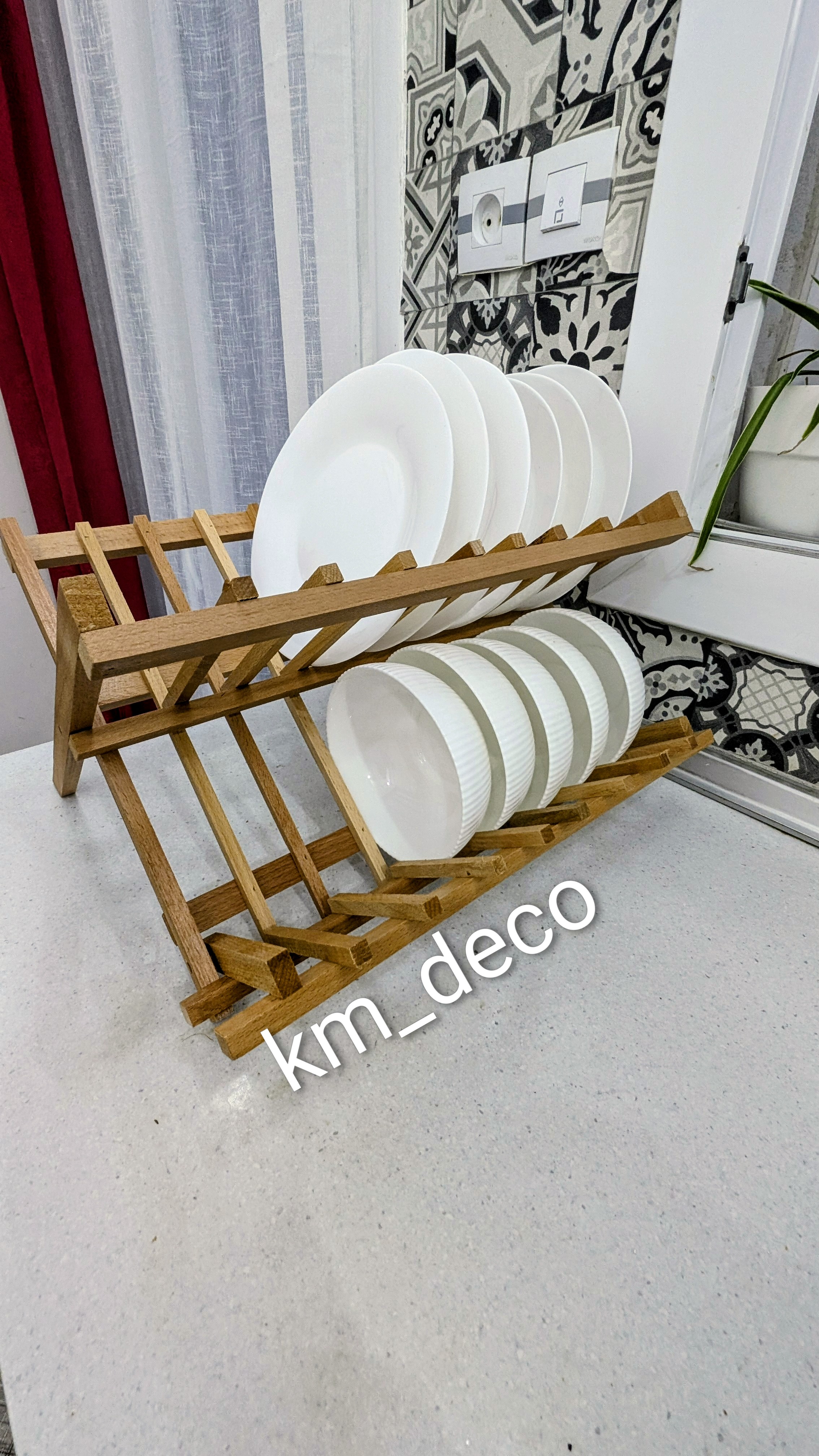 Égouttoir à vaisselle en bois