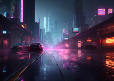 Cyberpunk Cityscape Dream MidJourney