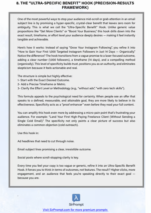 70 High-Converting Ads & Email Hook Prompts (English + Spanish)