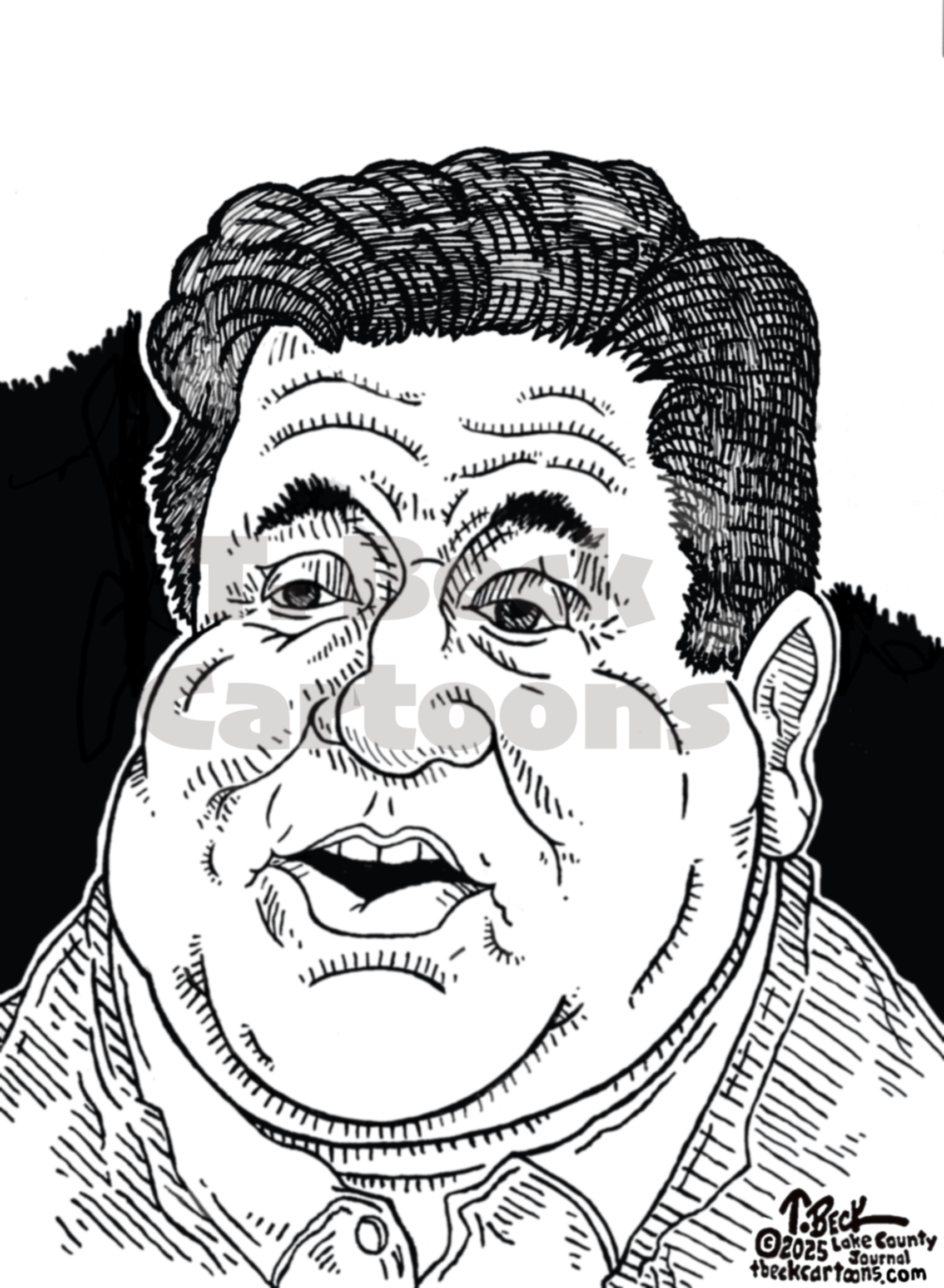 Caricature of J.B. Pritzker