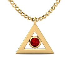 Gold Triangle Pendant Necklace
