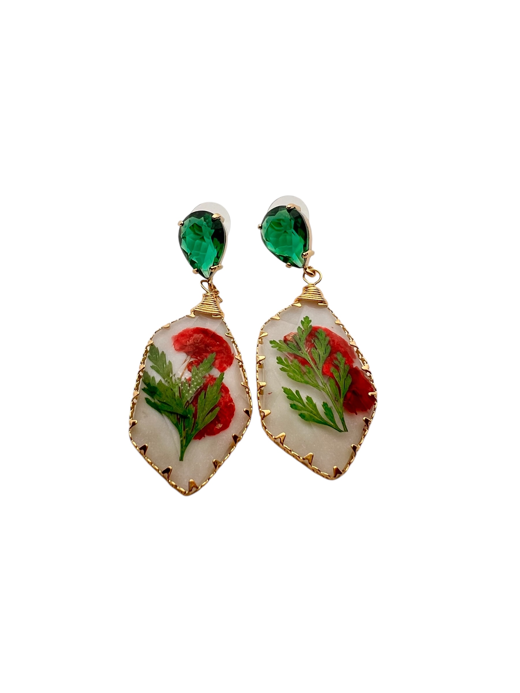 Orecchini floreali fatti a mano