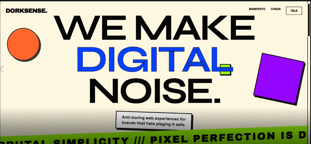 DorkSense - Neobrutalist Webpage