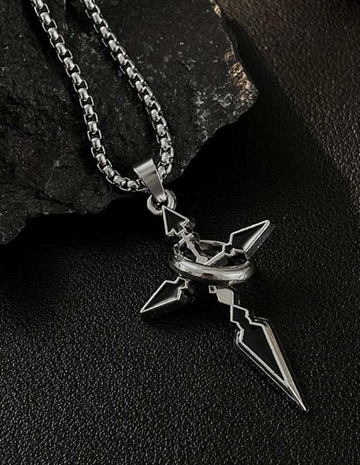 Necklace with Cross and Ring