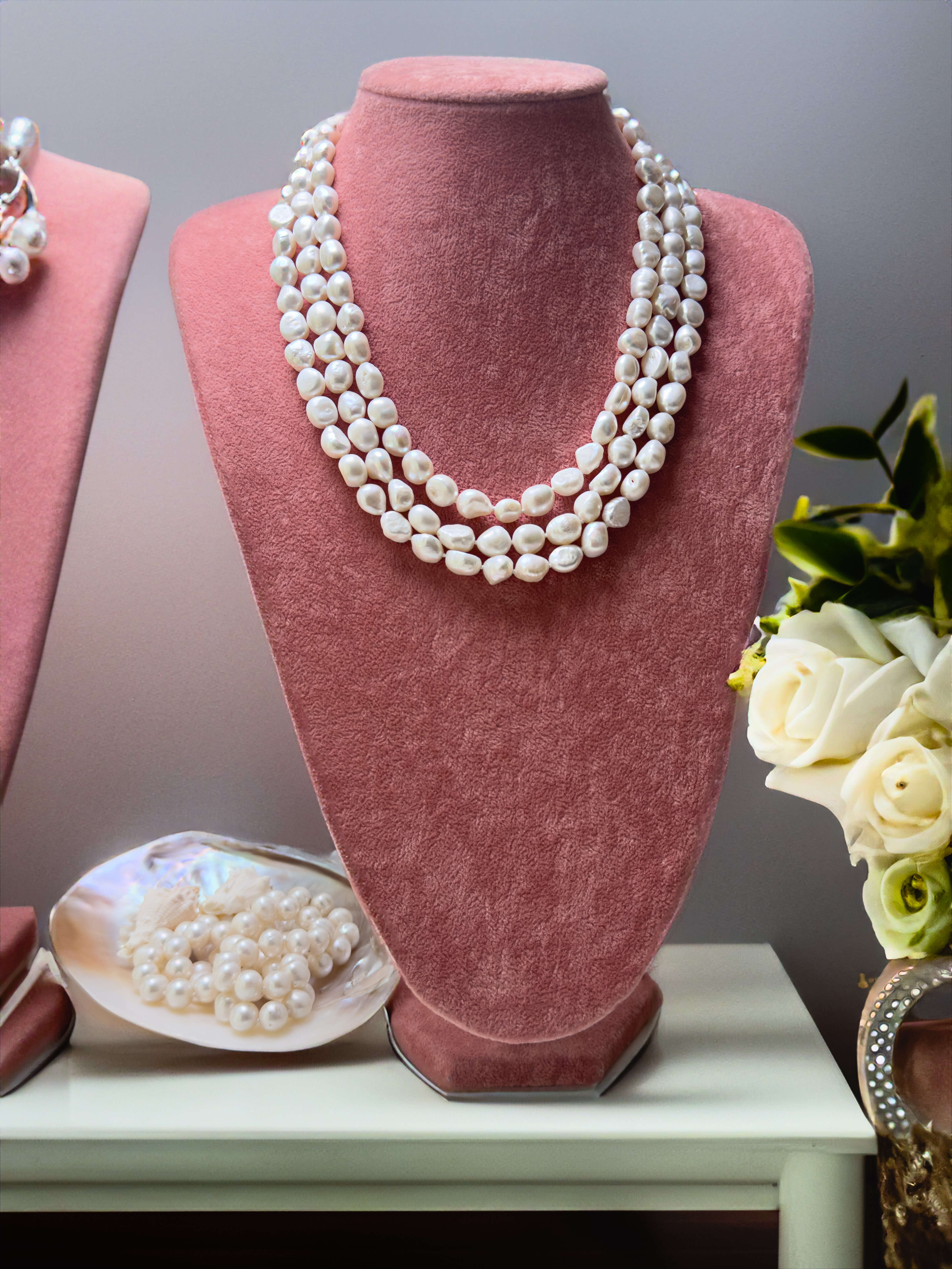 Collar de perlas largo