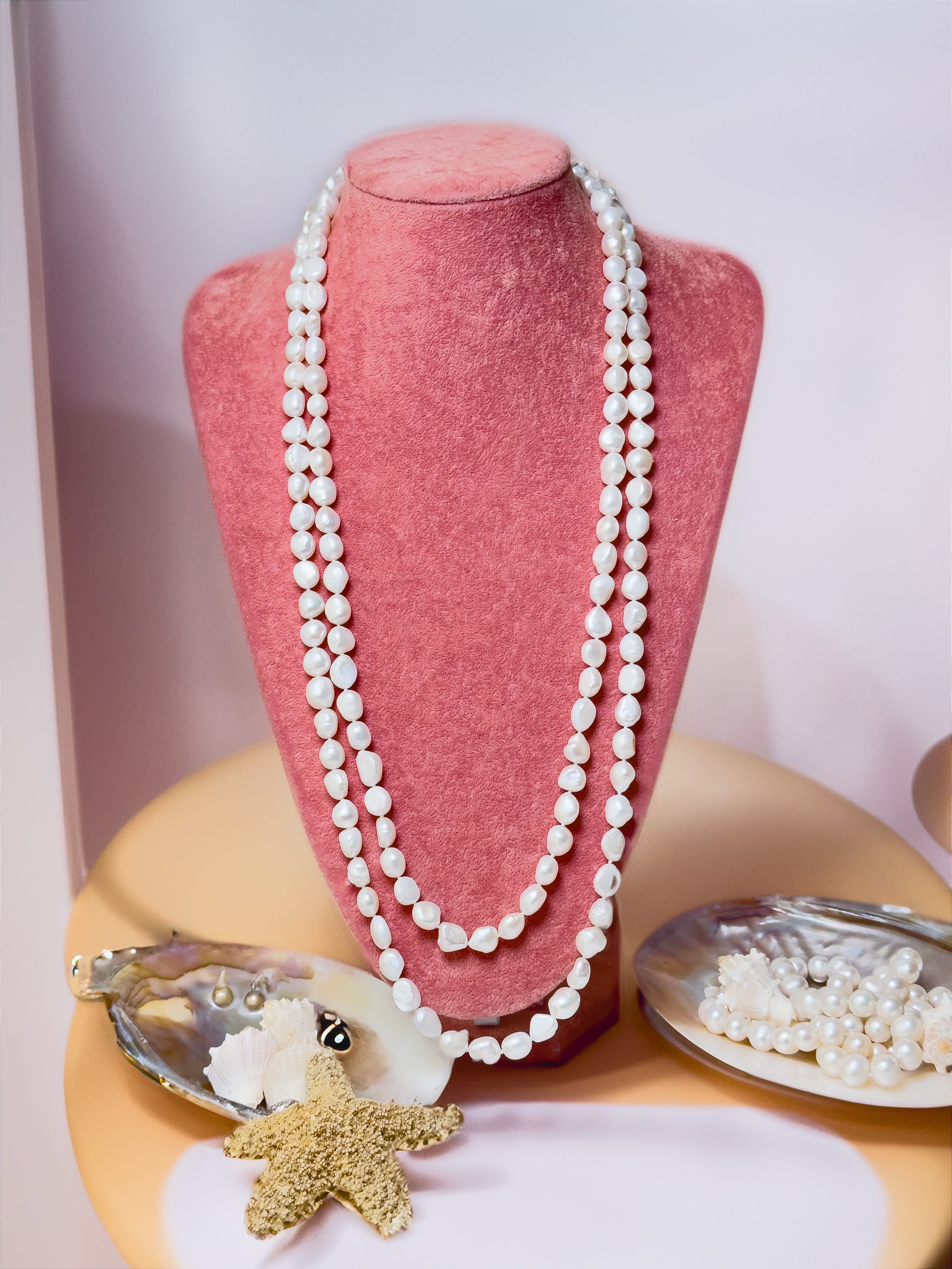 Collar de perlas largo