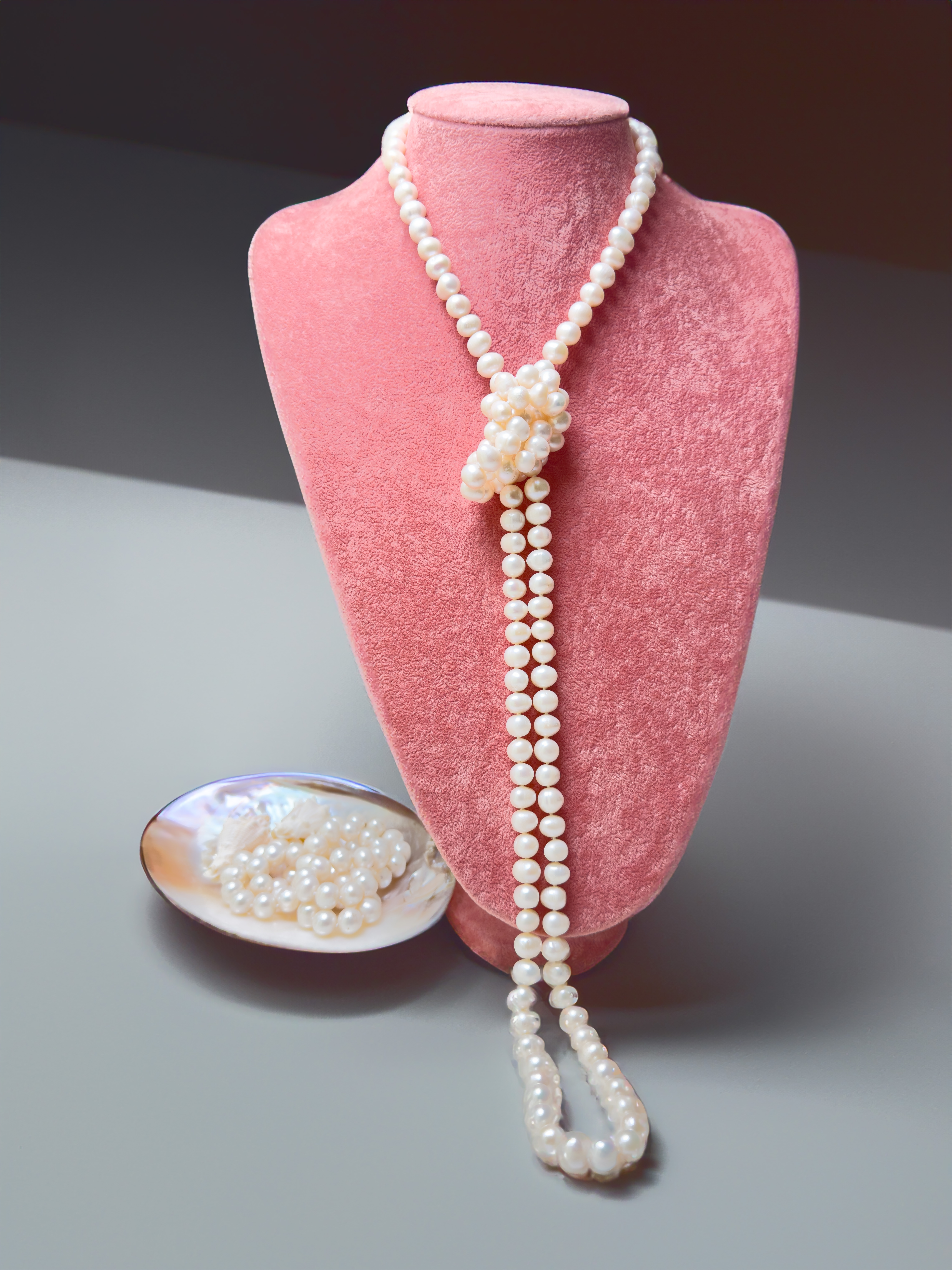 Collar de perlas largo