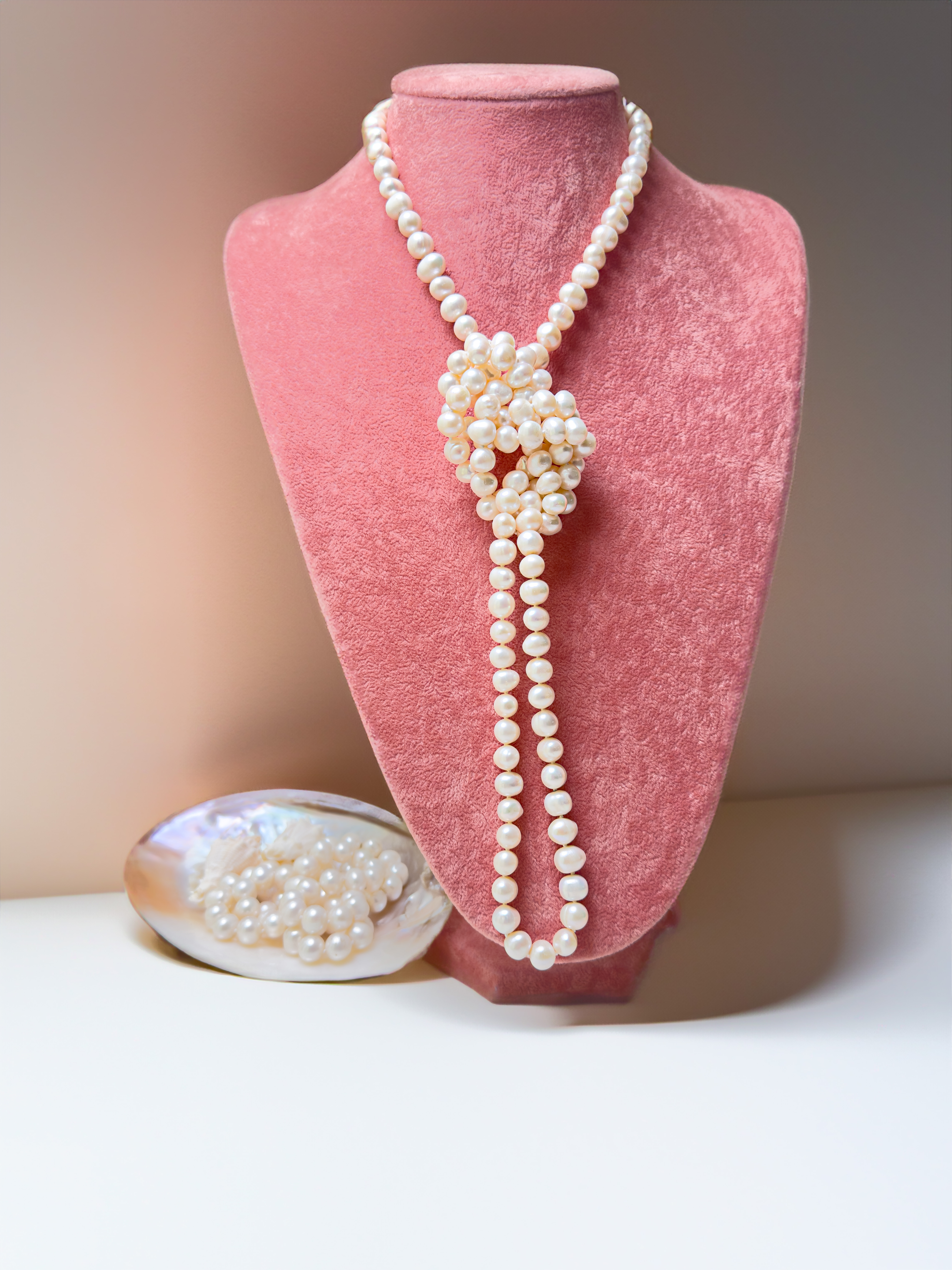 Collar de perlas largo